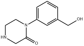 2-Piperazinone, 1-[3-(hydroxymethyl)phenyl]- Structure