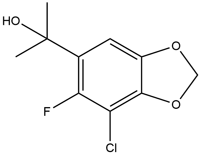 7-Chloro-6-fluoro-α,α-dimethyl-1,3-benzodioxole-5-methanol Structure