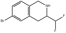 6-bromo-3-(difluoromethyl)-1,2,3,4-tetrahydroisoquinoline hydrochloride Structure