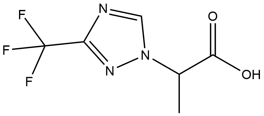 α-Methyl-3-(trifluoromethyl)-1H-1,2,4-triazole-1-acetic acid Structure