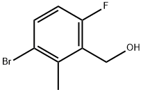 Benzenemethanol, 3-bromo-6-fluoro-2-methyl- Structure