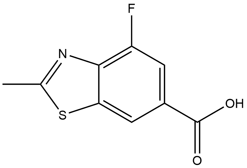 4-Fluoro-2-methyl-6-benzothiazolecarboxylic acid Structure