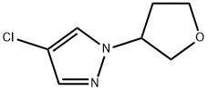 1H-Pyrazole, 4-chloro-1-(tetrahydro-3-furanyl)- Structure