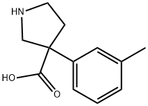 3-Pyrrolidinecarboxylic acid, 3-(3-methylphenyl)- Structure