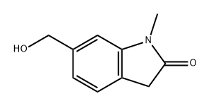 2H-Indol-2-one, 1,3-dihydro-6-(hydroxymethyl)-1-methyl- Structure
