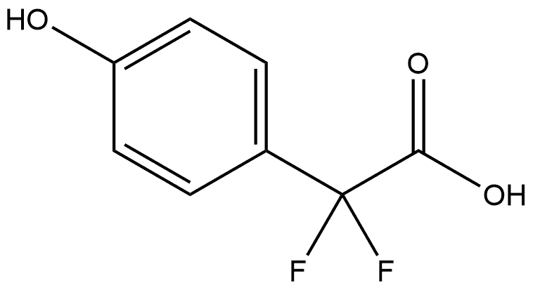 Benzeneacetic acid, α,α-difluoro-4-hydroxy- Structure