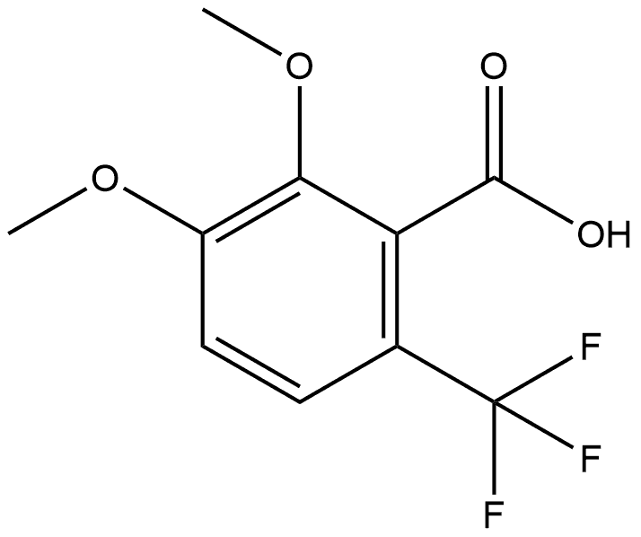 2,3-Dimethoxy-6-(trifluoromethyl)benzoic acid Structure