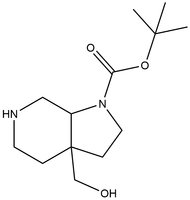 tert-butyl 3a-(hydroxymethyl)-octahydro-1H-pyrrolo[2,3-c]pyridine-1-carboxylate Structure