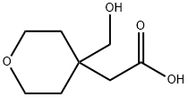2H-Pyran-4-acetic acid, tetrahydro-4-(hydroxymethyl)- Structure