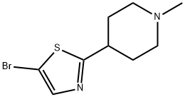 Piperidine, 4-(5-bromo-2-thiazolyl)-1-methyl- Structure