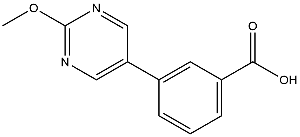 3-(2-Methoxy-5-pyrimidinyl)benzoic acid Structure