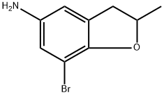 5-Benzofuranamine, 7-bromo-2,3-dihydro-2-methyl- 구조식 이미지