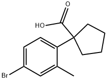 1-(4-bromo-2-methylphenyl)cyclopentane-1-carboxylic acid Structure