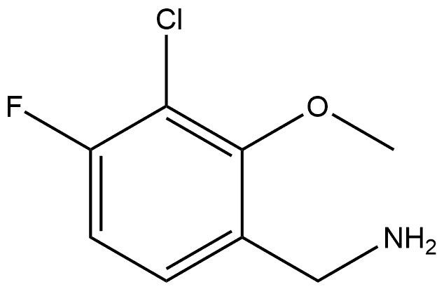 3-Chloro-4-fluoro-2-methoxybenzenemethanamine Structure