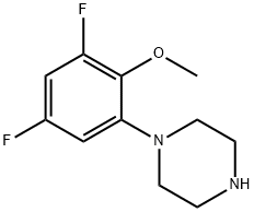 Piperazine, 1-(3,5-difluoro-2-methoxyphenyl)- 구조식 이미지