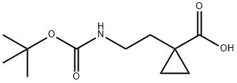 1-(2-((tert-Butoxycarbonyl)amino)ethyl)cyclopropane-1-carboxylic acid Structure