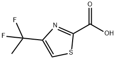 4-(1,1-difluoroethyl)-1,3-thiazole-2-carboxylic acid Structure