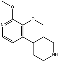 Pyridine, 2,3-dimethoxy-4-(4-piperidinyl)- Structure