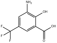 3-Amino-2-hydroxy-5-(trifluoromethyl)benzoic acid Structure