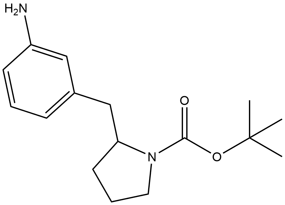 tert-butyl 2-[(3-aminophenyl)methyl]pyrrolidine-1-carboxylate Structure