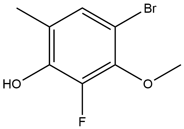 4-Bromo-2-fluoro-3-methoxy-6-methylphenol Structure