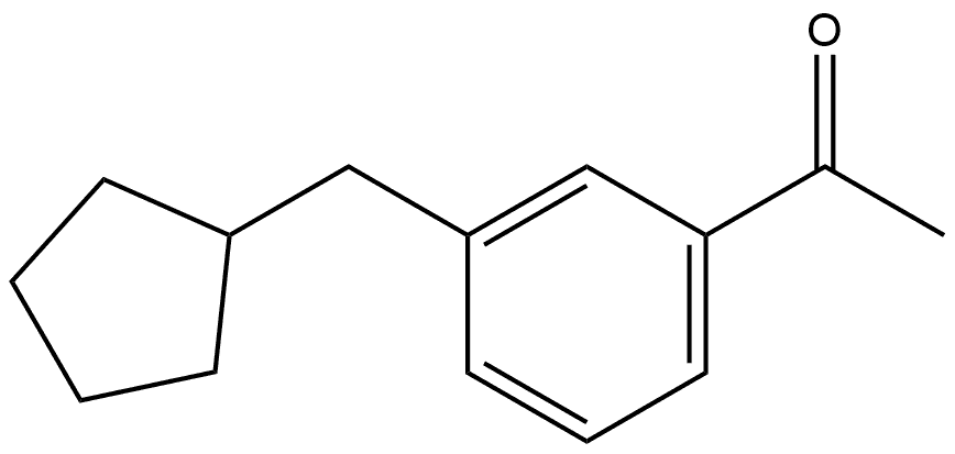 1-[3-(Cyclopentylmethyl)phenyl]ethanone Structure