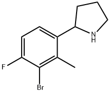2-(3-bromo-4-fluoro-2-methylphenyl)pyrrolidine Structure