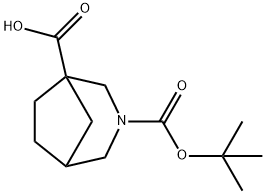 3-Azabicyclo[3.2.1]octane-1,3-dicarboxylic acid, 3-(1,1-dimethylethyl) ester Structure
