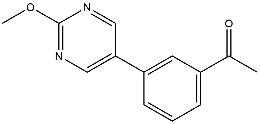 1-[3-(2-Methoxy-5-pyrimidinyl)phenyl]ethanone Structure