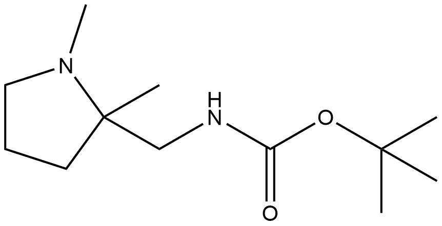 tert-butyl ((1,2-dimethylpyrrolidin-2-yl)methyl)carbamate Structure