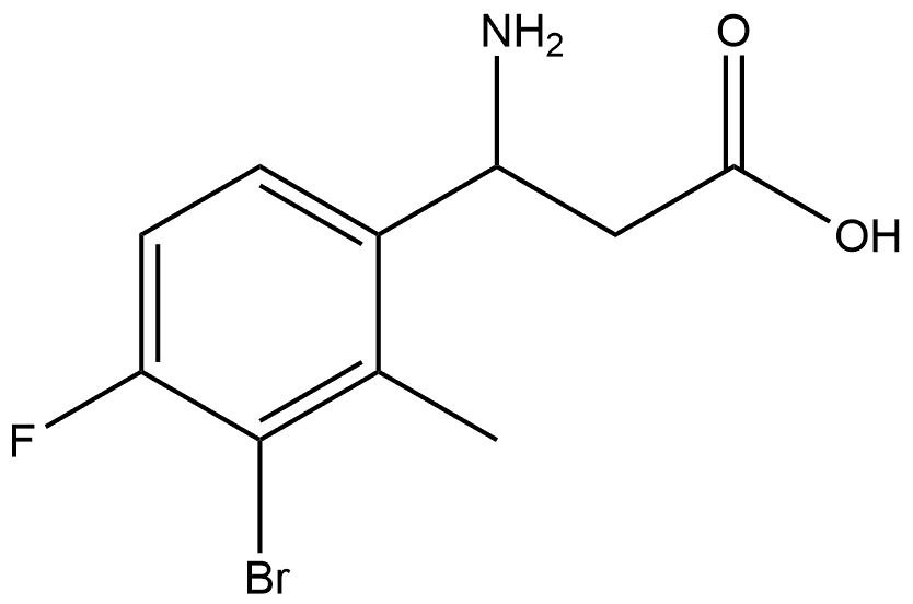 3-amino-3-(3-bromo-4-fluoro-2-methylphenyl)propanoic acid Structure