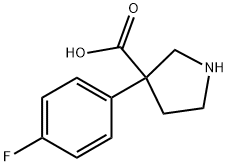 3-Pyrrolidinecarboxylic acid, 3-(4-fluorophenyl)- Structure