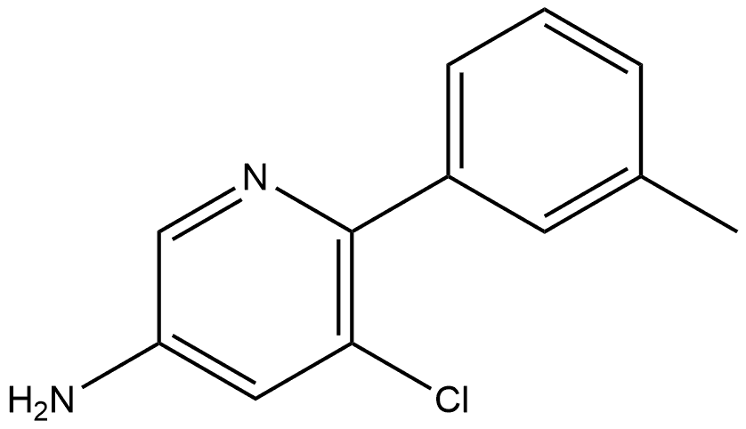 5-Chloro-6-(3-methylphenyl)-3-pyridinamine Structure