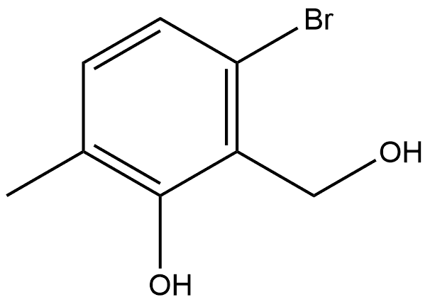 6-Bromo-2-hydroxy-3-methylbenzenemethanol Structure