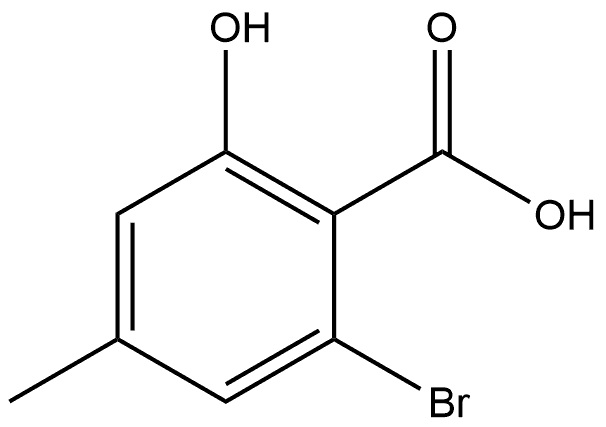 2-Bromo-6-hydroxy-4-methylbenzoic acid Structure