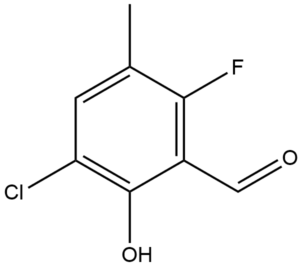 3-chloro-6-fluoro-2-hydroxy-5-methylbenzaldehyde Structure