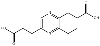 2,5-Pyrazinedipropanoic acid, 3-ethyl- 구조식 이미지
