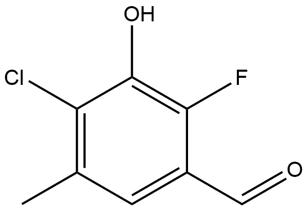 4-chloro-2-fluoro-3-hydroxy-5-methylbenzaldehyde Structure