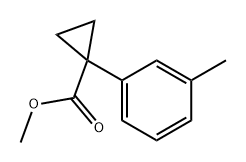 Cyclopropanecarboxylic acid, 1-(3-methylphenyl)-, methyl ester 구조식 이미지