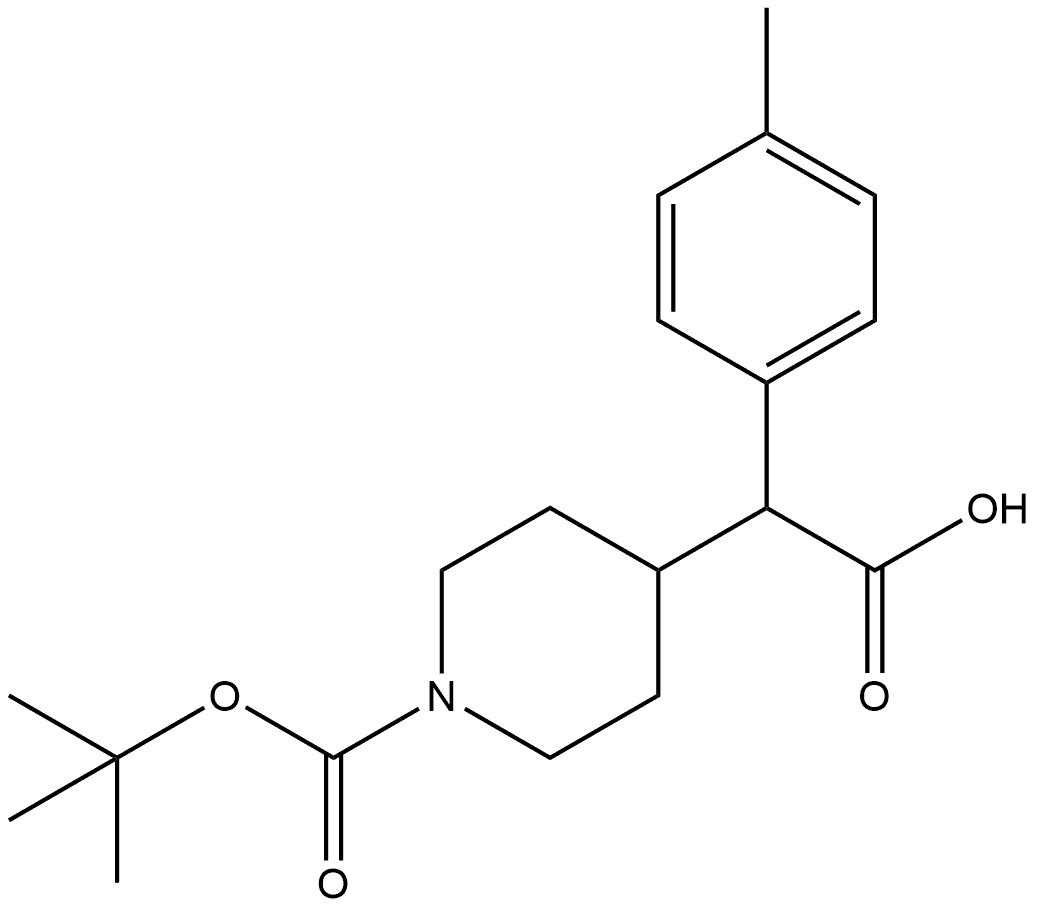 2-{1-[(tert-butoxy)carbonyl]piperidin-4-yl}-2-(4-methylphenyl)acetic acid Structure