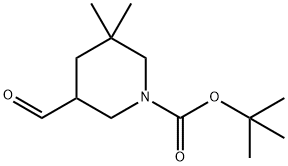 1-Piperidinecarboxylic acid, 5-formyl-3,3-dimethyl-, 1,1-dimethylethyl ester Structure