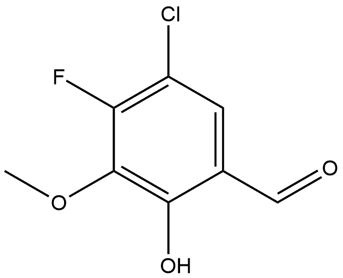 5-Chloro-4-fluoro-2-hydroxy-3-methoxybenzaldehyde Structure