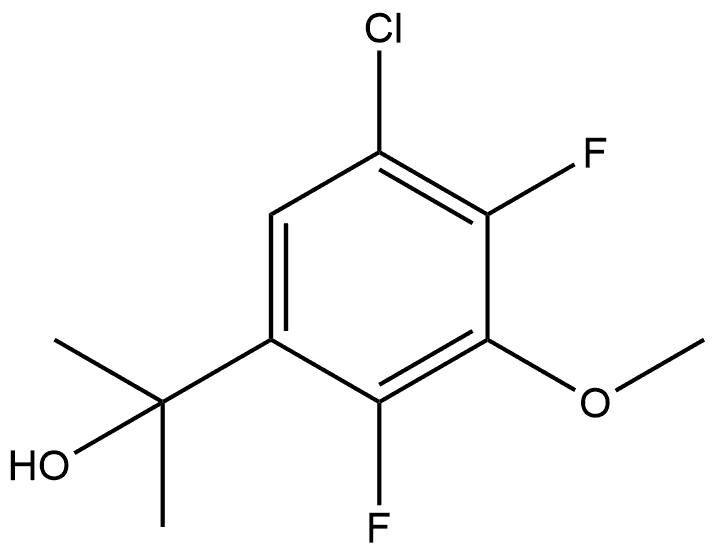 5-Chloro-2,4-difluoro-3-methoxy-α,α-dimethylbenzenemethanol Structure