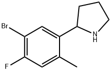 2-(5-bromo-4-fluoro-2-methylphenyl)pyrrolidine Structure