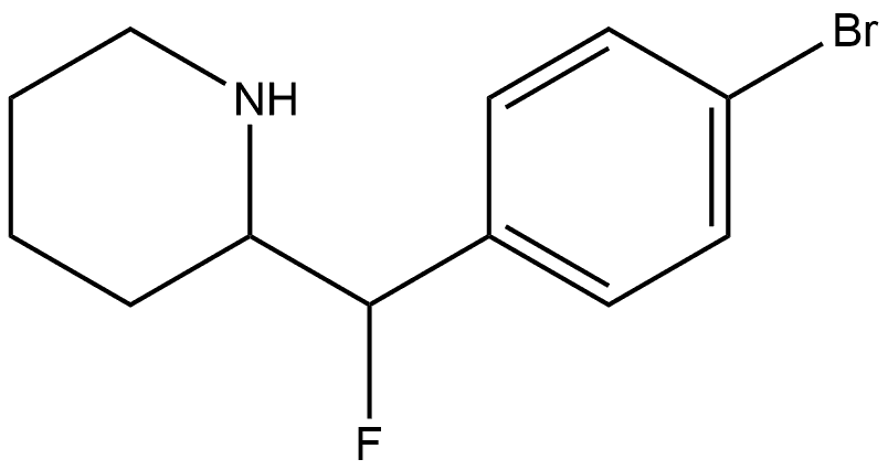 2-((4-Bromophenyl)fluoromethyl)piperidine Structure