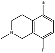 5-Bromo-8-fluoro-2-methyl-1,2,3,4-tetrahydroisoquinoline Structure