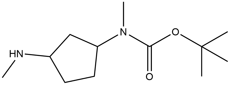 1,1-Dimethylethyl N-methyl-N-[3-(methylamino)cyclopentyl]carbamate Structure