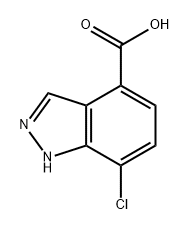 1H-Indazole-4-carboxylic acid, 7-chloro- 구조식 이미지