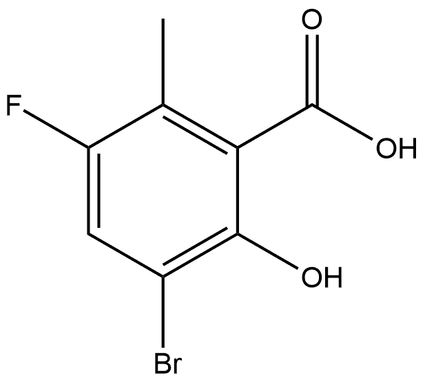 3-Bromo-5-fluoro-2-hydroxy-6-methylbenzoic acid Structure