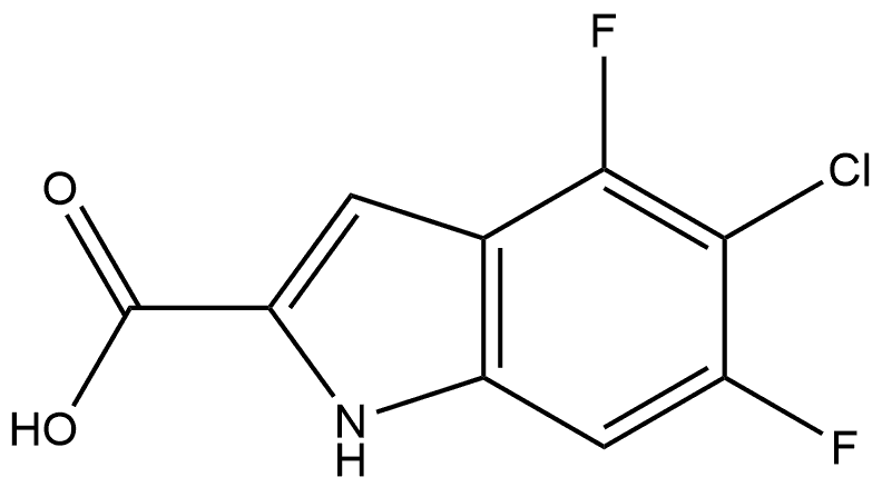 5-Chloro-4,6-difluoroindole-2-carboxylic Acid Structure